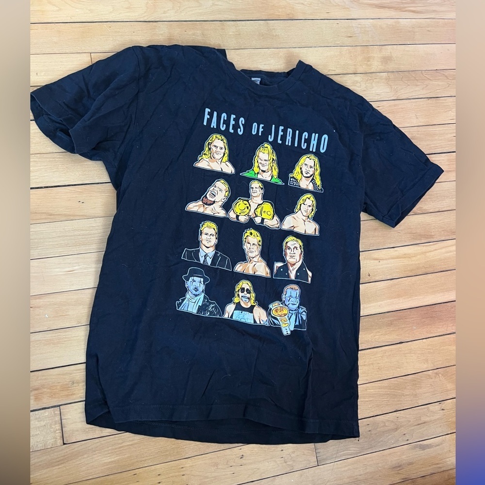 Chris Jericho “ faces of Jericho” graphic‎ t-shirt wrestling wwe